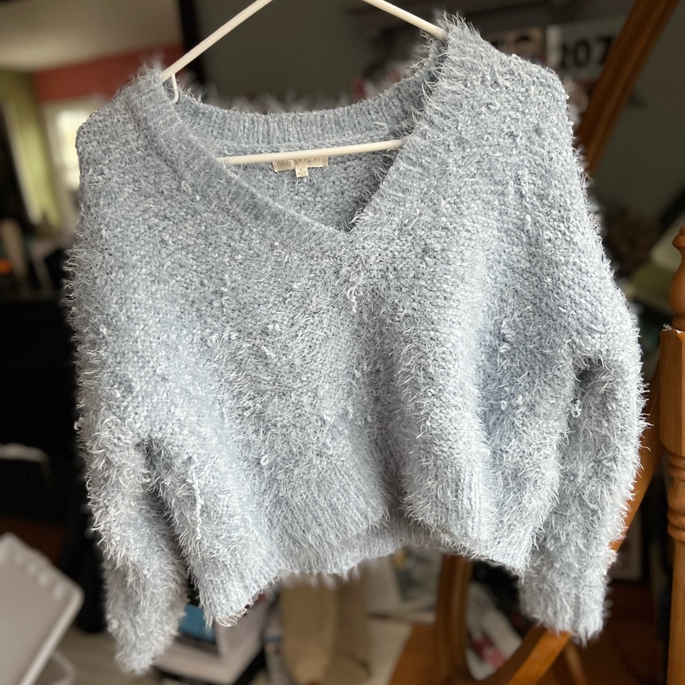 Cozy light blue/periwinkle sweater